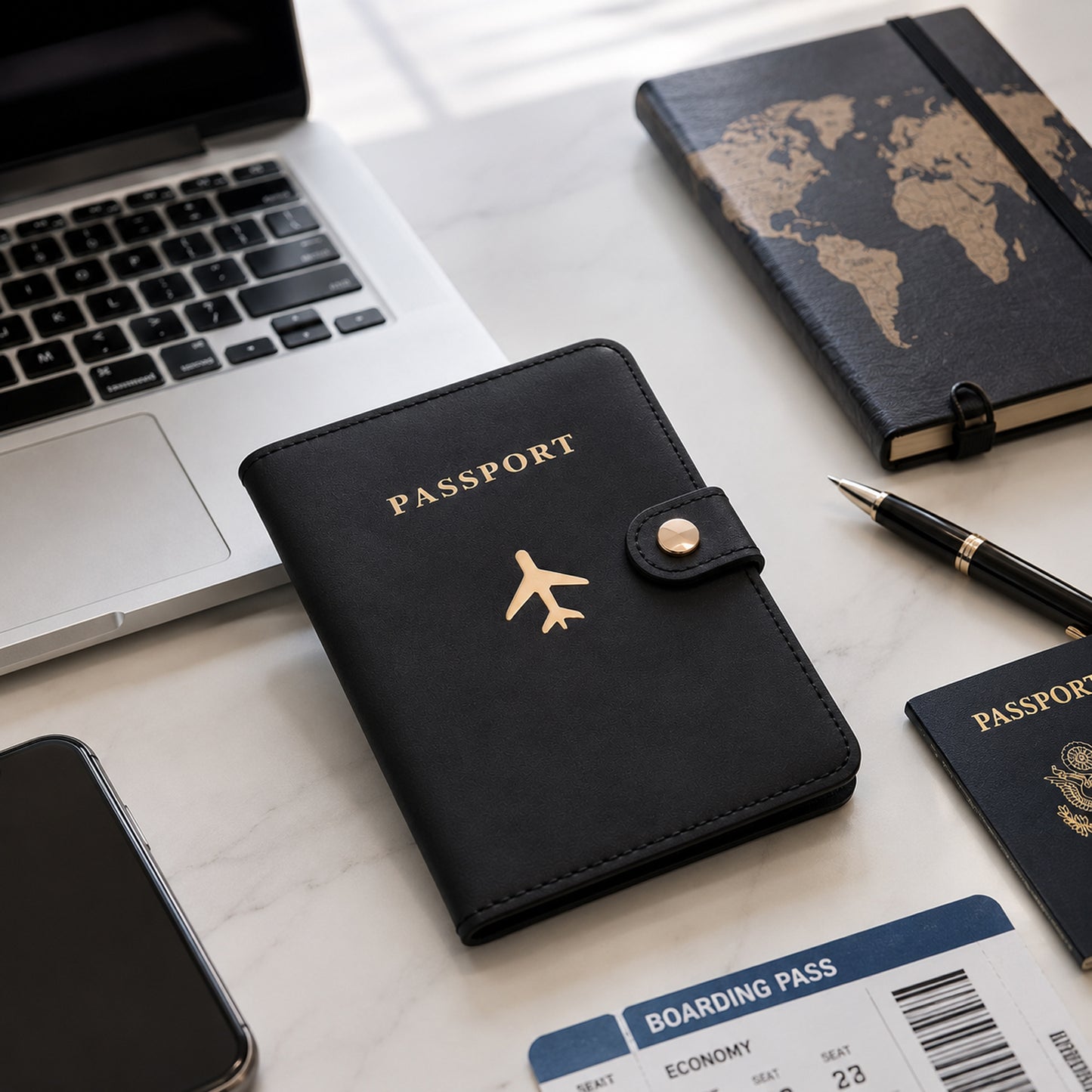 Mix Travel Passport Holder Wallet Document Organizer Cover Case (1 Pc)