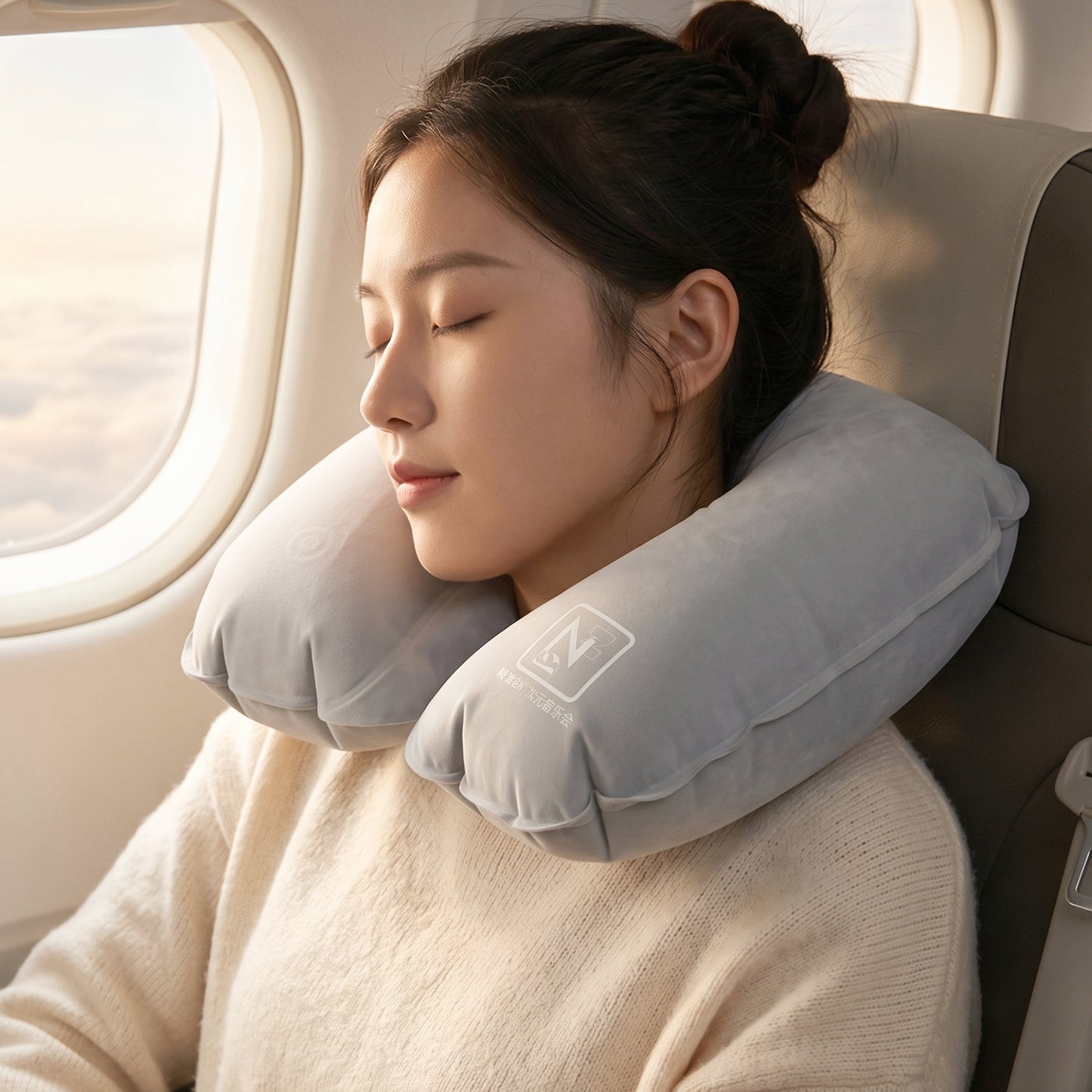 3 In 1 Travel Comfort Kit With Neck Pillow Eye Mask And Earplugs (1 Set)