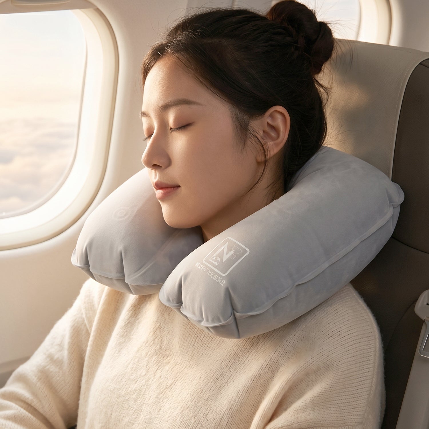 3 In 1 Travel Comfort Kit With Neck Pillow Eye Mask And Earplugs (1 Set)