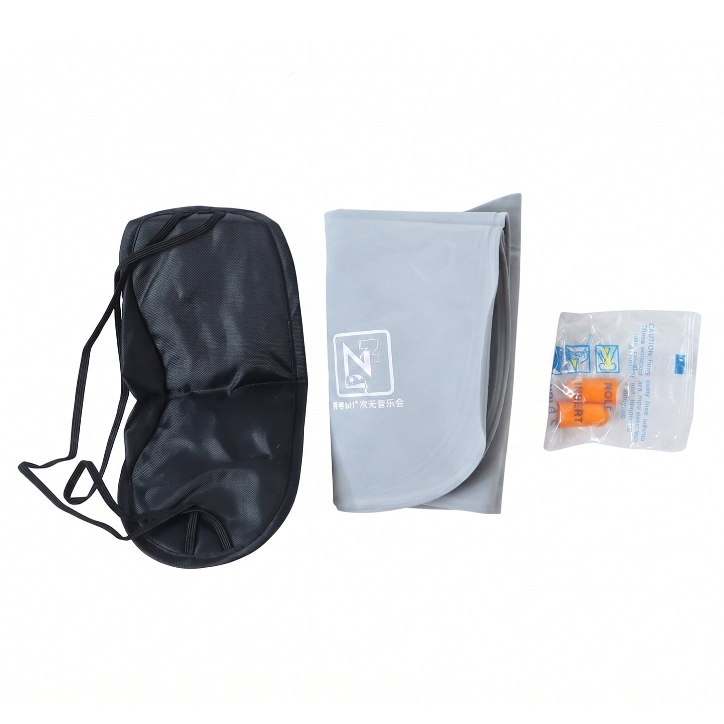 3 In 1 Travel Comfort Kit With Neck Pillow Eye Mask And Earplugs (1 Set)